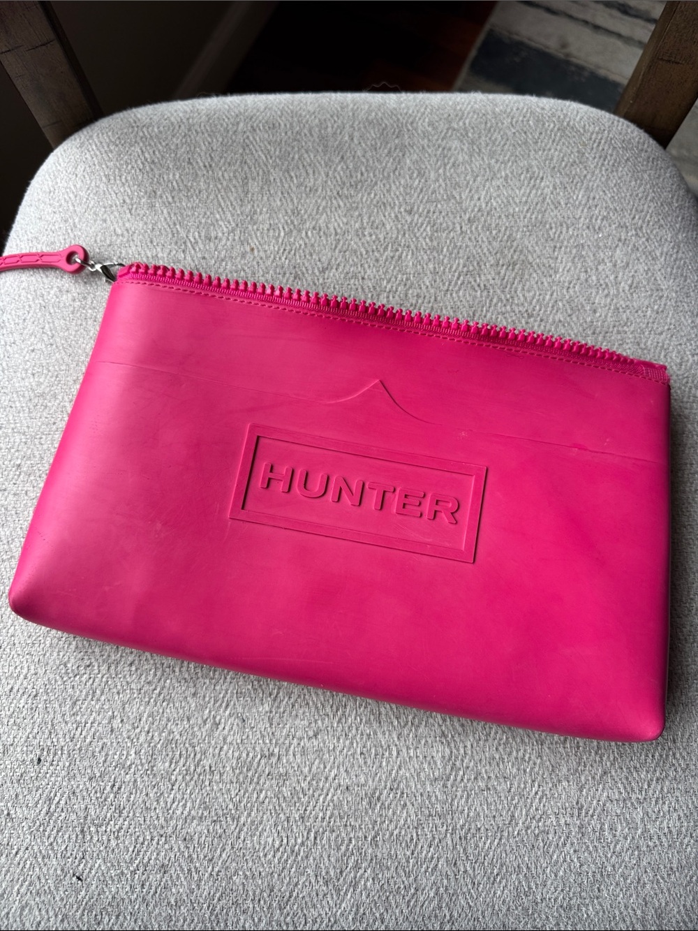 Hunter Hot Pink Zip Clutch Pouch